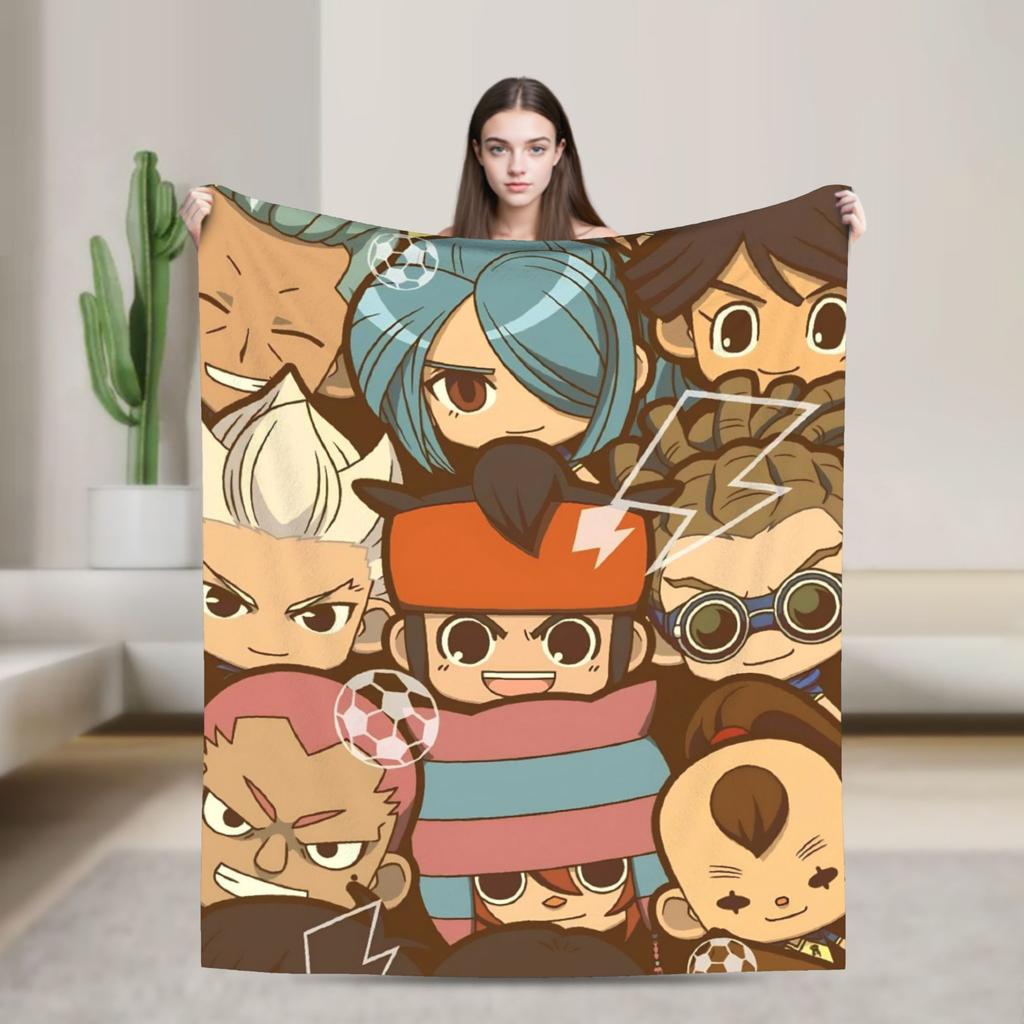 Inazuma Eleven Axel Blaz gouenji Blanket Picnic Flannel Throw Blanket For Couch Bed Super Soft Design Quality Bedspread Gift