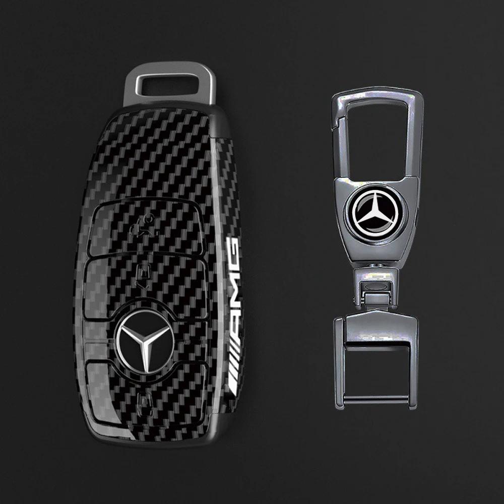 Для Mercedes Benz Брелки для ключей автомобиля Для Mercedes Benz AMG A B C E S Класс W204 W205 GLC CLE CLA GLB GLC GLS W177 W222 Чехол для ключа автомобиля C