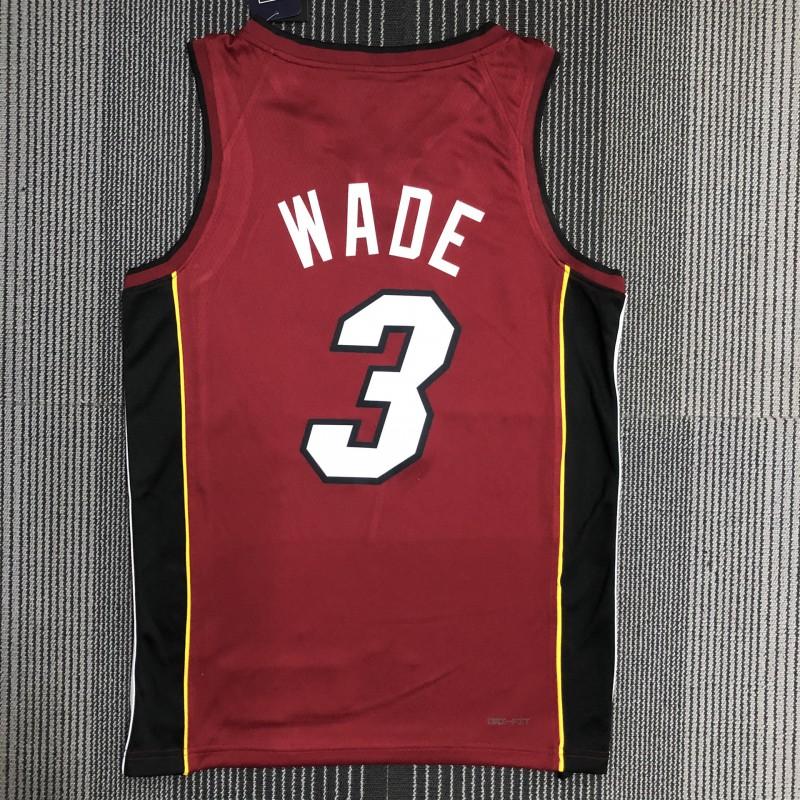 Miami Heat Basketball Jersey Custom Name Number Thermal Pressed Performance Sportswear Men Women