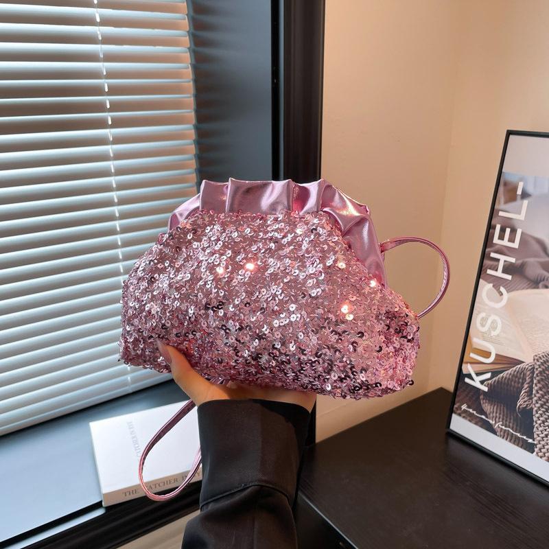 Sequined Banquet Bag Women's Personality Trendy Fashion Women's Shoulder Chain Bag New Handbag Light Luxury