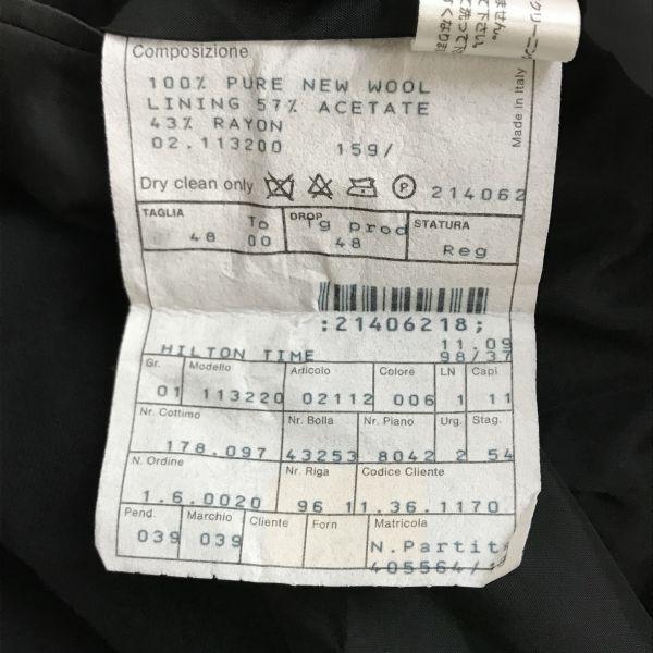 HILTON TIME Italy Premium Wool Tailored Jacket Men’s L 48 Dark Navy(USED)