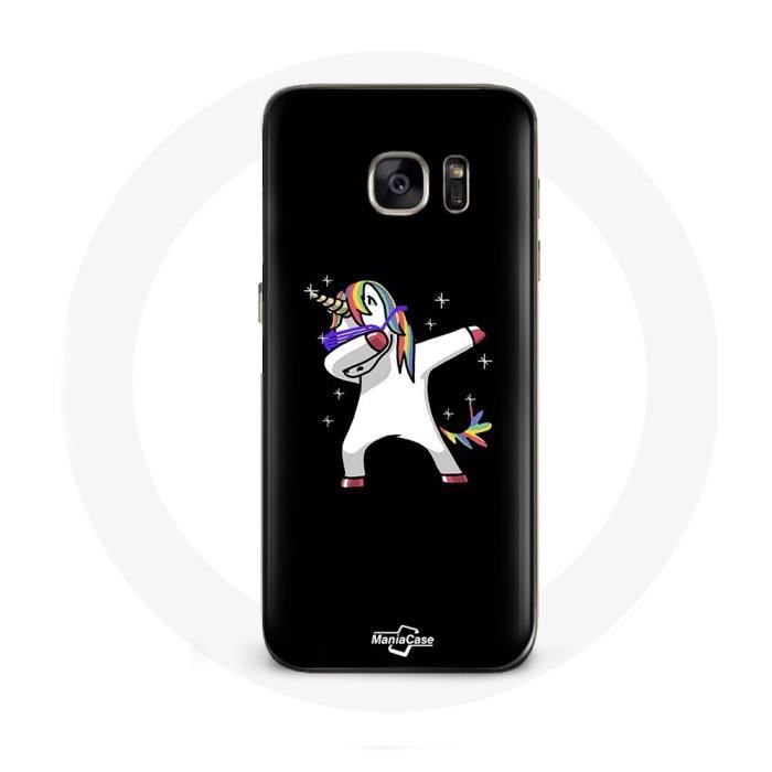 Coque - Dab - Samsung Galaxy S6 - Souple - Noir - Licorne