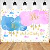 Фон для фотосессии Ggender Reveal Баннер для вечеринки Фон для вечеринки с днем рождения Декор для детей Мальчик Девочка Baby Shower