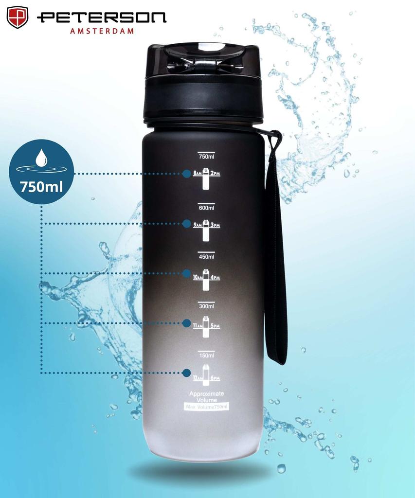 Bidon 750ml PTN HY-001-750-9515 Black-White