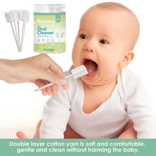 Baby Tongue Cleaner, Baby Oral Cleaner, Oral Cleaning Stick, Dental Care, Newborn Oral Cleaning Stick, Paper Handle Gauze Tongue Toothbrush, Newborn O