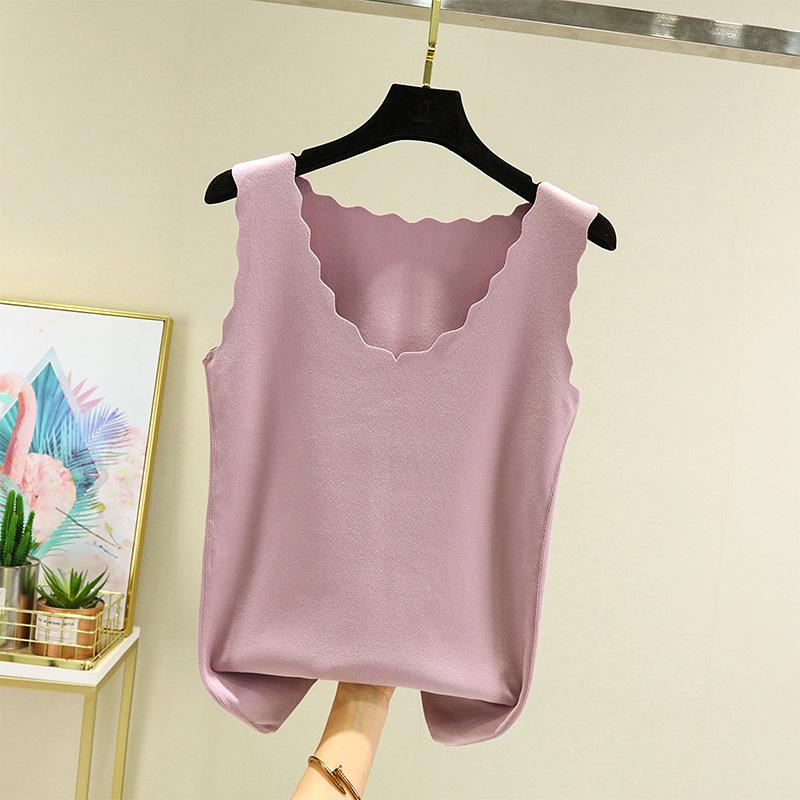 Бесшовное термобелье Dralon, топы с v-образным вырезом, осень-зима, утепленные топы на бретелях, базовый жилет