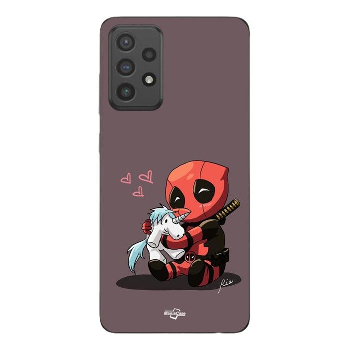 Coque de téléphone - MANIACASE - Samsung Galaxy A53 - Bébé Deadpool - Licorne - Souple