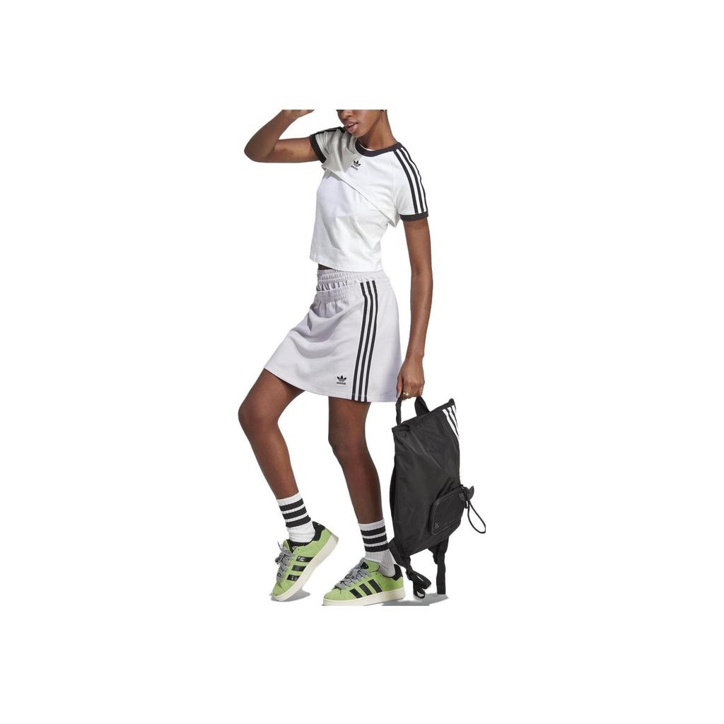 Adidas Originals Trefoil Layered Stripe Tank Top Women Tops White IC8808