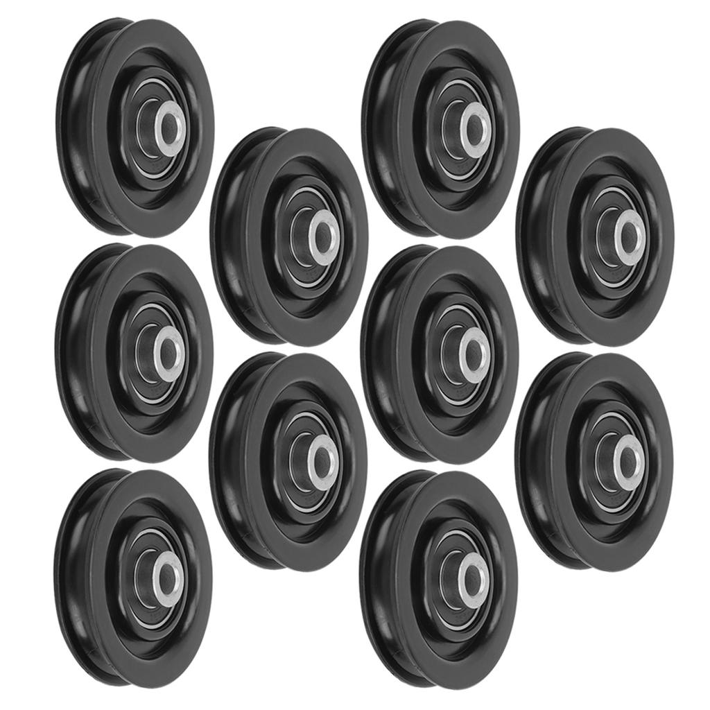 10pcs Nylon Iron Fitness Bearing Pulley Home Gym Attachments Exercise Strength Training Accessory 75mm