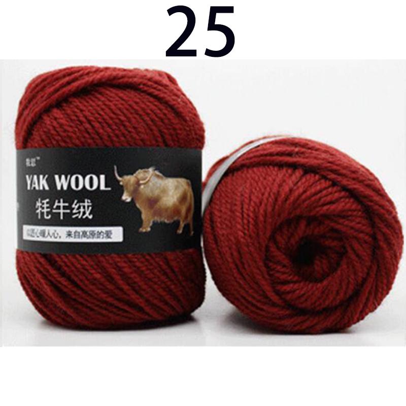 Yak Fluff Yarn Needle Knitted Scarf Jacket Material Hand Woven Medium Thick Yarn Wool Yarn Multi-Color Soft DIY Gift