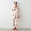 100% Cotton Lightweight Lounge Set Women Long Sleeve Turn-Down Collar Pajamas Sleepwear Outfit Fall
