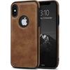 Элегантный дизайн Роскошный кожаный чехол для телефона для iPhone X и iPhone Xs Нескользящий захват Полная защита Ультратонкий Защитный чехол 5,8 дюйма (коричневый)