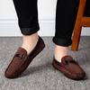 Summer Men's Suede Loafers Comfortable Man Flats Casual Mens Shoes Men Breathable Slip-On Soft Leather Driving Shoes for Men