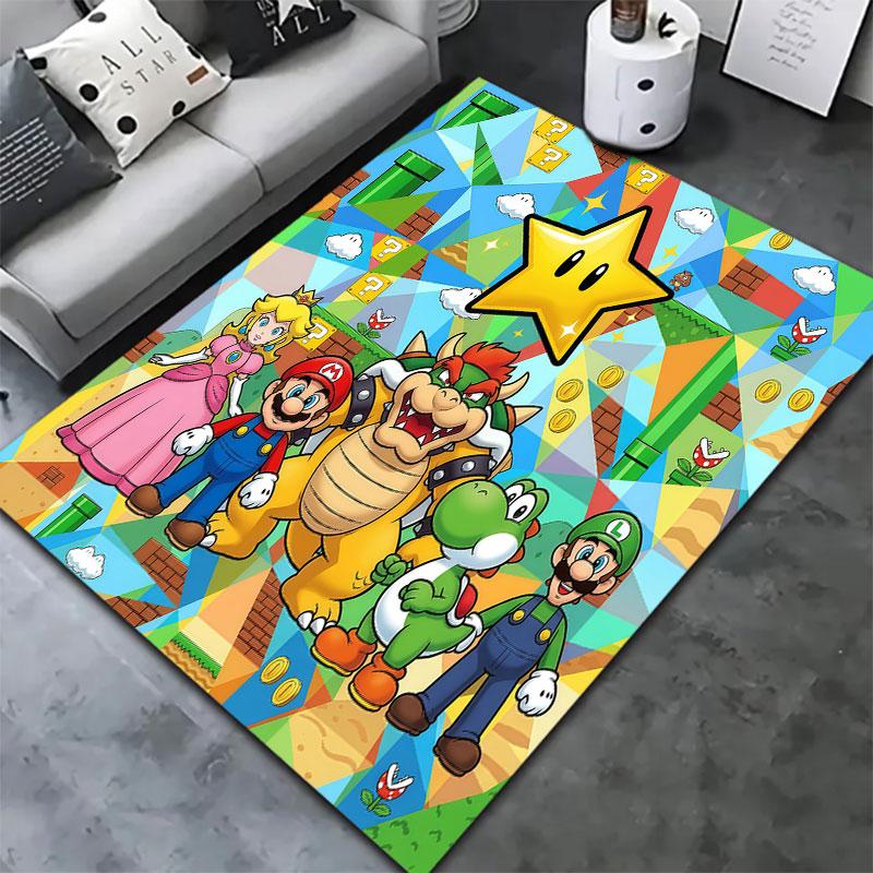 Super Mario Carpet Rug For Living Room Bedroom Home Sofa Decoration Kids Play Nonslip Floor Mat