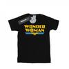 Womens/Ladies Wonder Woman Text Logo Cotton Boyfriend T-Shirt
