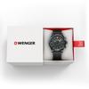 WENGER TERRAGRAPH CHRONO Chronograph Stainless Steel Case Black Silicone Quartz 100m Water Gift Analog Black Terragraph Men's Watch, (316L), Dial,