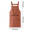 Anti Dirty Chef Work Apron Checkered Print Cooking Aprons Kitchen Aprons  Household Cleaning