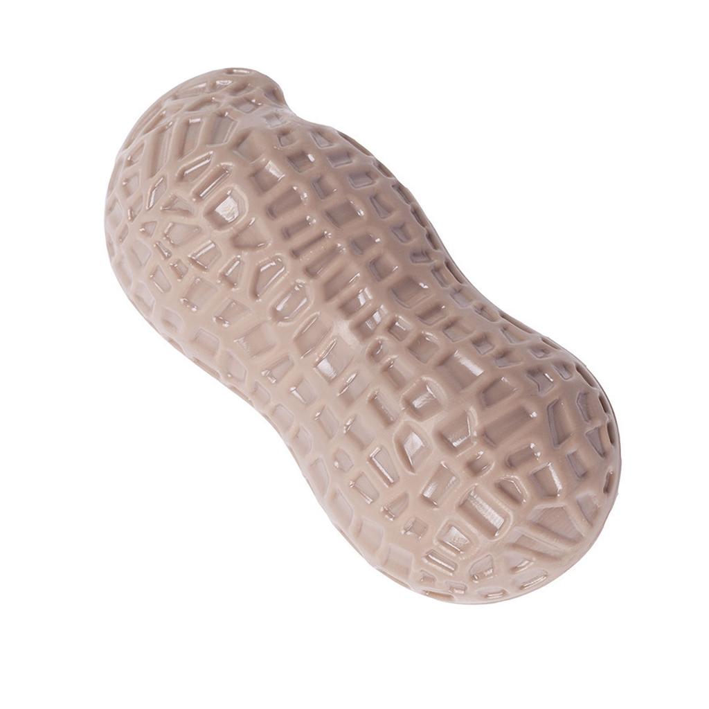 Dog Squeaky Toy Teeth Grinding Bite Resistant Simulation Peanut Shape Puppy Chewing Toy for Teddy