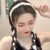 Summer Braid Headband Girl Pearl Headband Streamer Tie Hair Fashion Headband