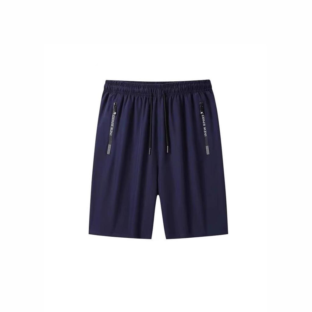 Men's Summer Quick-Dry Ice Silk Shorts - European & American Style, Loose Fit, Plus Size, Short-Sleeved, Lightweight.