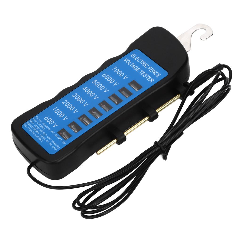 Electric Fence Tester Multi Light Voltage Detection Portable for Farm Supply Fencing ABS 7000V