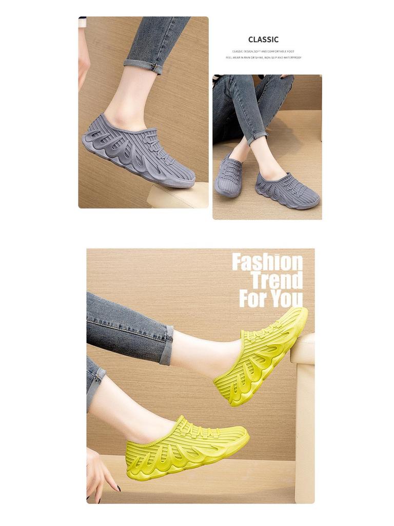 Мужские и женские водонепроницаемые короткие резиновые сапоги - Модная, нескользящая, всесезонная обувь