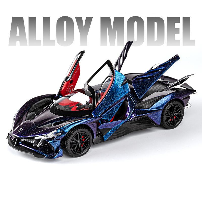 1:24 Проект Аполлон EVO Сплав Спортивный Автомобиль Модель Литье под Давлением Металл Концепт Гоночный Автомобиль Модель Транспортного Средства Звук и Свет Детская Игрушка Подарок