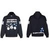 Broken Planet Letter Foil Print Oversized Fleece-Lined Hoodie Men Women Casual Streetwear