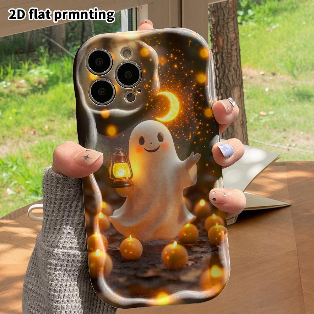 Phone Case: 2D flat, suitable for iPhone 18 17 16 15 14 13 12 Pro, phone decoration, forest ghost, perfect holiday gift for Christmas and Halloween