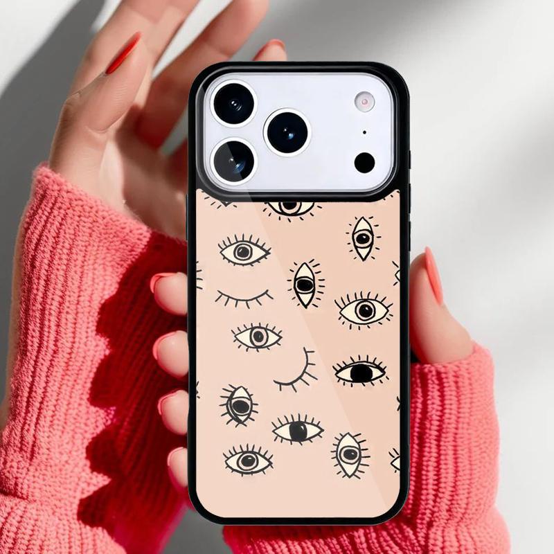 Глаза Ресницы Эстетика Мягкий Чехол для Телефона для iPhone 17 16 15 14 13 Pro Max Задняя Крышка для 12 11 Pro Coque