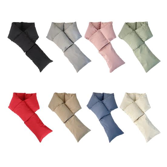 Down Scarf with Pocket Design Solid Color Waterproof Wear-Resistant Winter Versatile Scarf Daily Outdoor