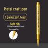 Metallic Gold Silver Craft Paint Marker - Water-Based Signature Pen for Metal