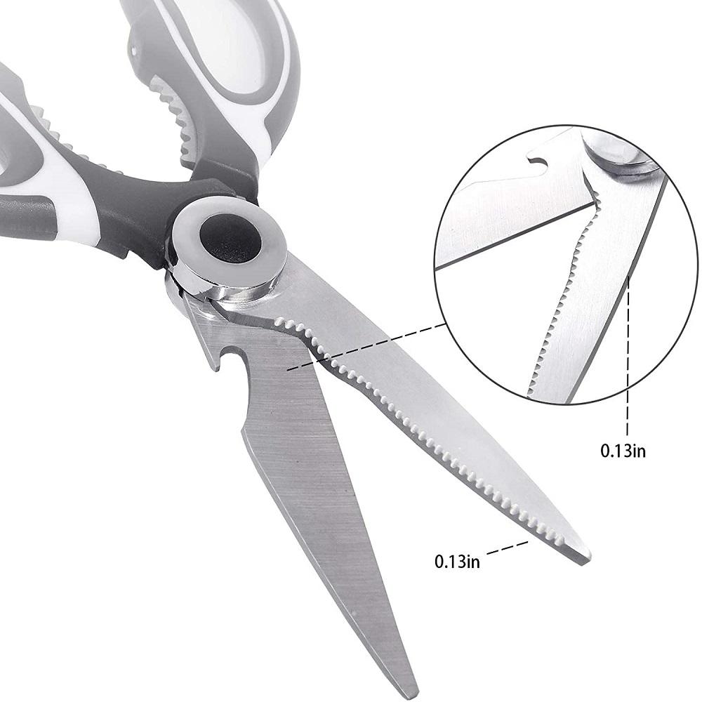 Кухонные ножницы, кухонные ножницы, многофункциональные нескользящие острые ножницы из нержавеющей стали, кухонный помощник также подходит для ножниц для птицы