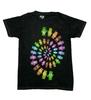 Care Bears New Adult T-Shirt Colorful Bears In Repeat Spiral Stone Washed
