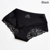 Women Triangle Briefs Underpants Lingerie Lace Breathable Ice Silk Panties Comfortable Solid Color