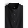 H M Regular Fit Stand Collar sHirt Black