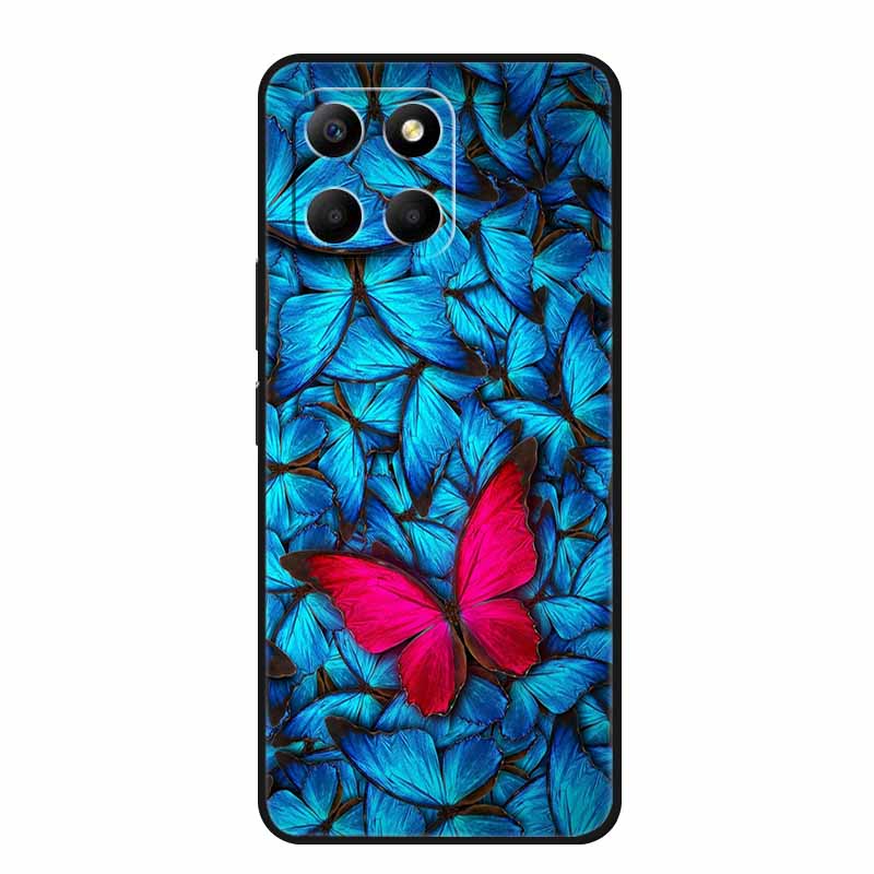 Чехол для Honor X6a Животные ТПУ Силикон Мягкая Задняя Крышка Телефона для Huawei Honor X6a HonorX6A 2023 Защитный Волк Черный Крутой Чехол