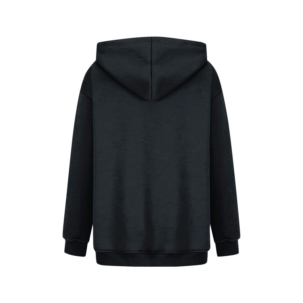 Женская модная повседневная толстовка с длинным рукавом и капюшоном с принтом