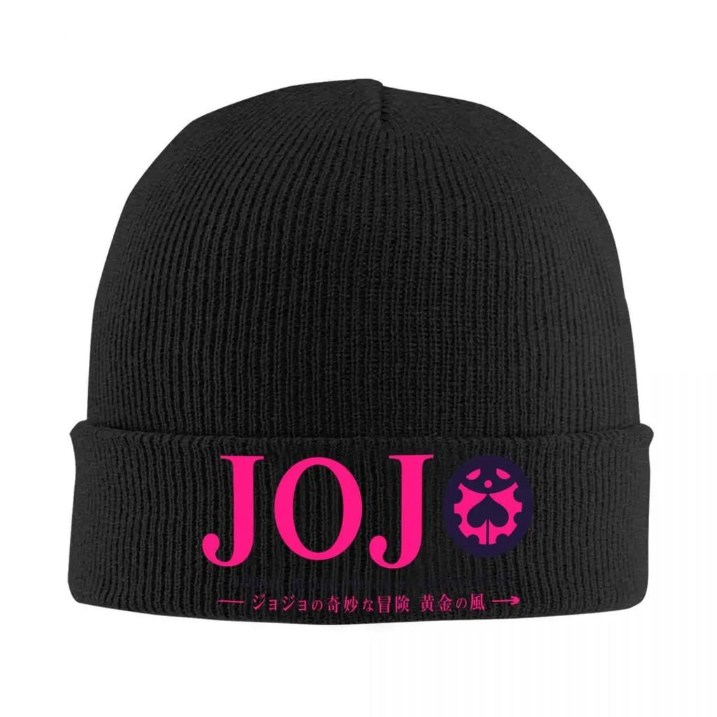 New JojosBizarreAdventureLogo Knit Hat Beanie Autumn Winter Hats Warm Acrylic Fashion Caps Unisex Women Gifts