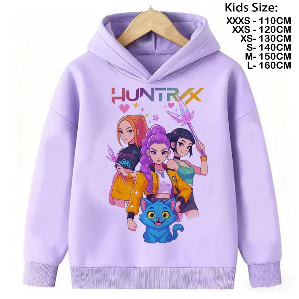 KPop Demon Hunters Толстовки Одежда для Малышей Девочек Мальчиков Модные Повседневные Толстовки с Капюшоном K-Pop Demon Hunters Лонгсливы Детские