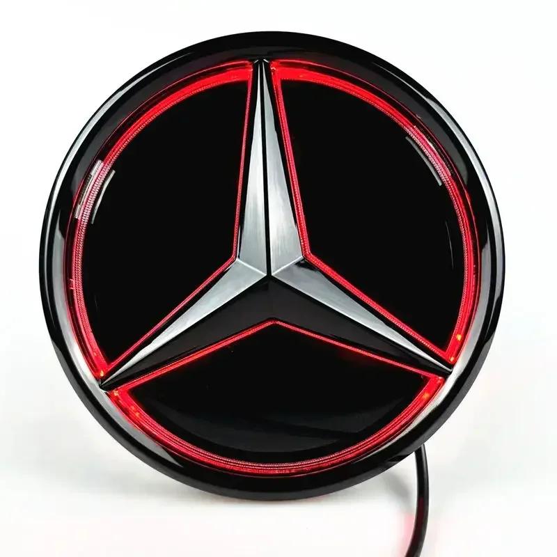 Car Front Grill Logo Light LED Badge Sticker Luminous Decorative Light For Mercedes Benz Amg A B C GLK GLE W205 W204 W213 W2531 VI1