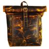 Leather Backpack Brown Roll-top Commuter Work Eco-friendly Knapsack Men's Bag's