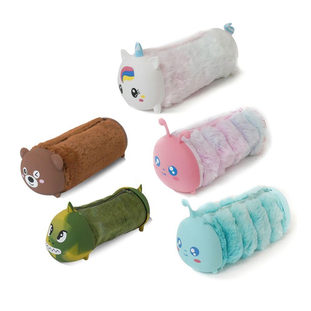 Caterpillars Unicorn Pen Bags Large Capacity Stationery Storage Bag Soft School Supplies