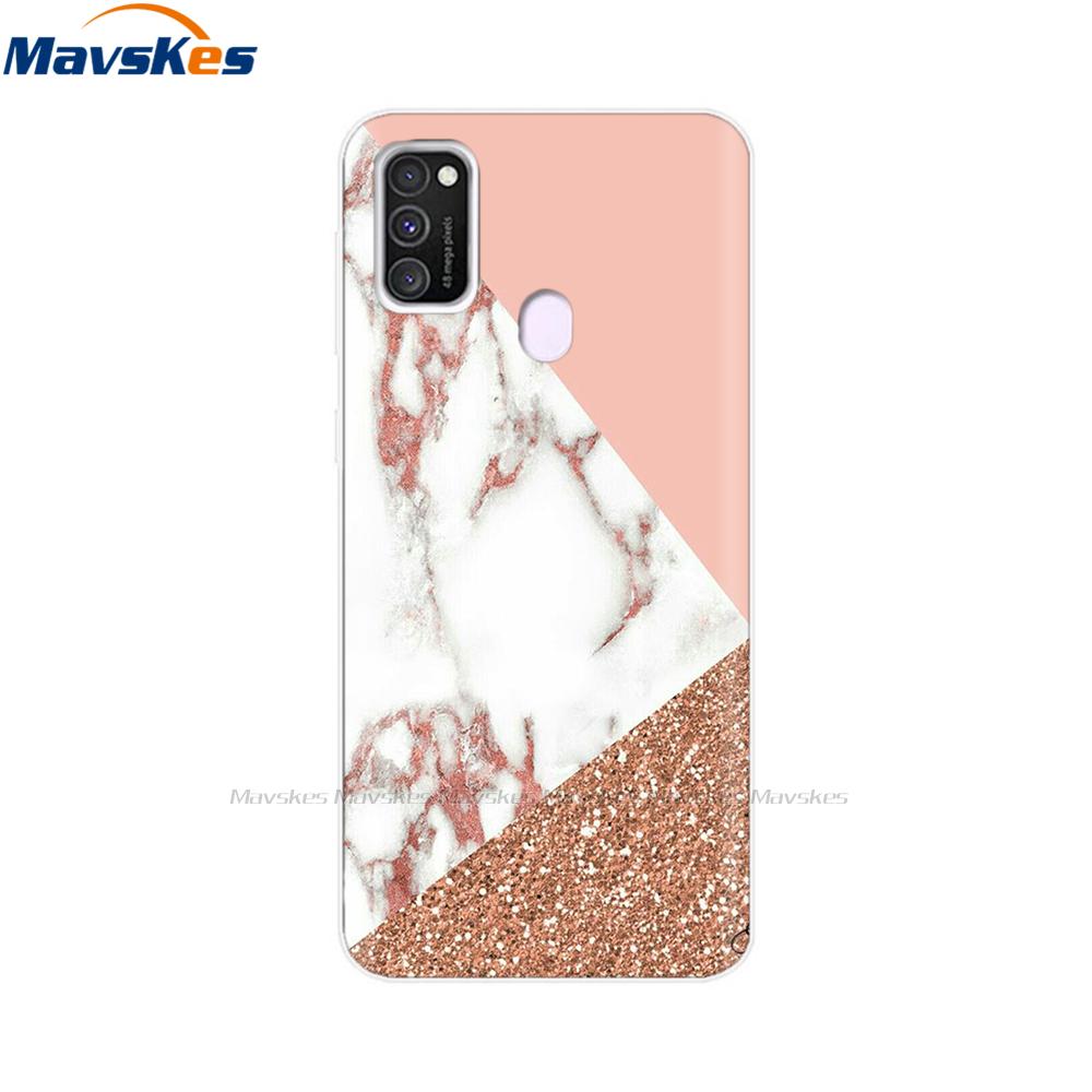 Чехол для Samsung Galaxy M21 Задняя крышка Мягкий силиконовый TPU Чехол для телефона Для Samsung Galaxy M20 M21 M30 M30s M31 Чехол Защитный бампер