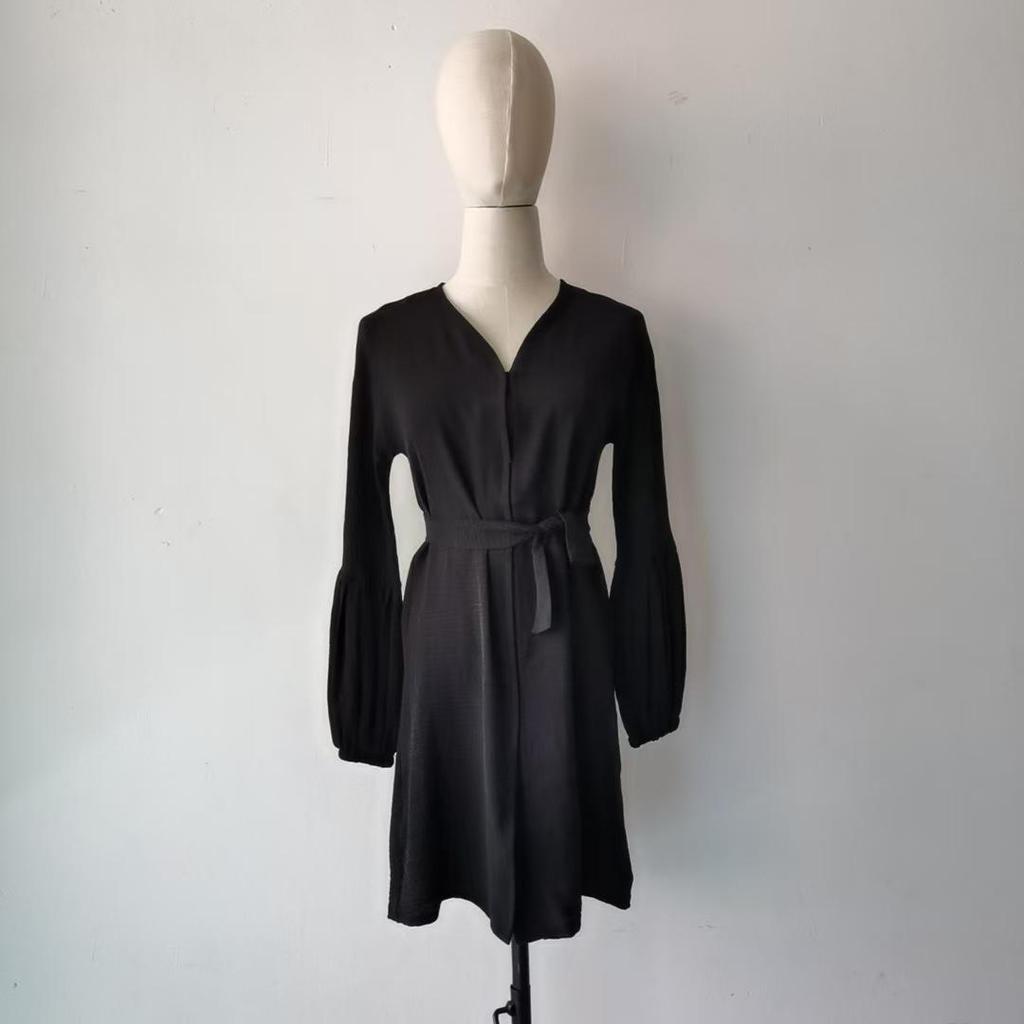 Кардиганное платье для девочек Yiduo Duo с волнистыми рукавами-фонариками - Плиссированный халат YT1023#