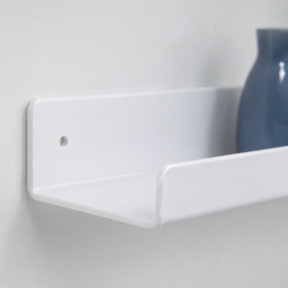 2pcs 12 Inch Acrylic Display Shelf White Plant Display Rack Wall Mounted Plant Shelf Indoor Use