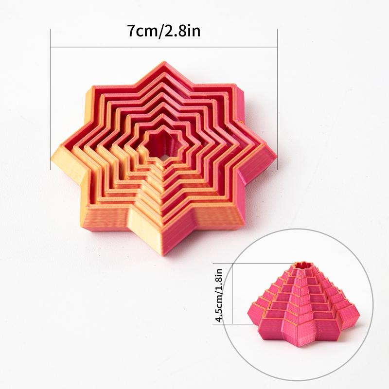 3D Printed Spiral Cone Impossible Passthrough Fidget Toy Three-Dimensional Spiral Decompression Spinning Ornament Relief Toys