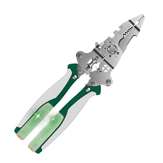 Стриппер для проводов с тестером напряжения Эргономичный Портативный Многофункциональный Инструмент для зачистки электрических проводов Высокой точности Компактный