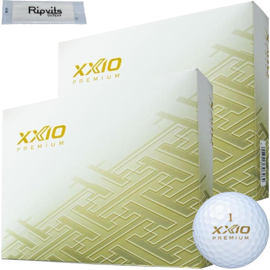 Мячи для гольфа XXIO Premium Royal Gold 2022, набор из 2 дюжин, 24 чистящих листа, оригинальный