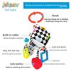 Infant Black White Geometric Toy With Teether And Visual Stimuli For Early Learning